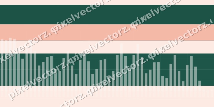 Glowing neon chart background in green and orange