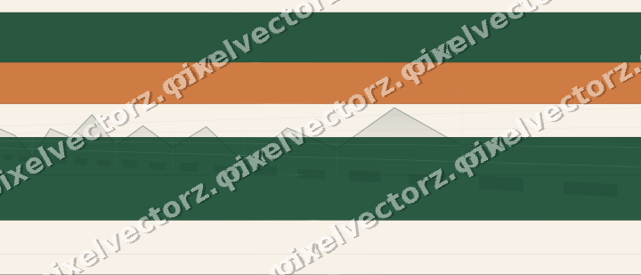 Glowing neon chart background in green and orange
