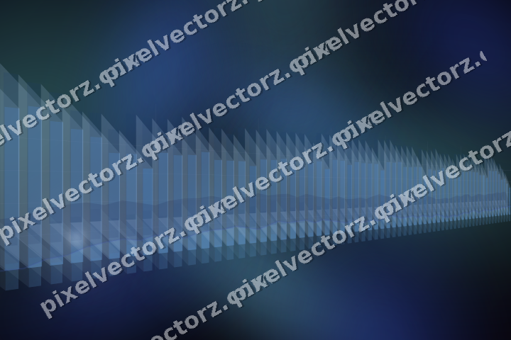 Glowing neon chart background in blue and cyan
