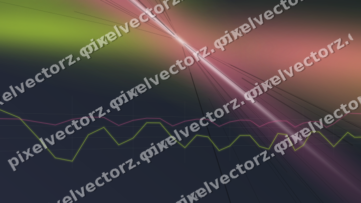 Glowing neon chart background in lime and amber