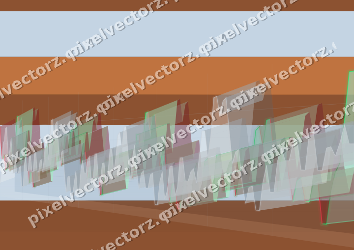 Glowing neon chart background in blue and orange