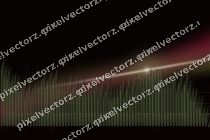 Glowing neon chart background in lime and pink