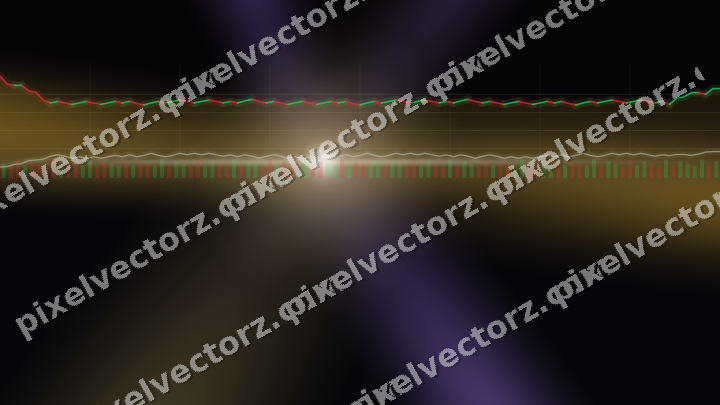 Glowing neon chart background in amber and purple
