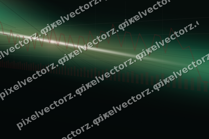 Glowing neon chart background in red and green