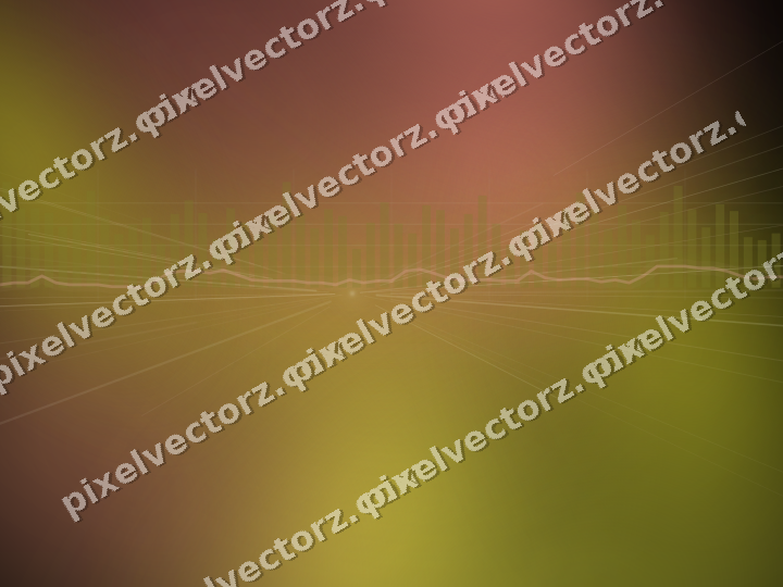 Glowing neon chart background in yellow and red
