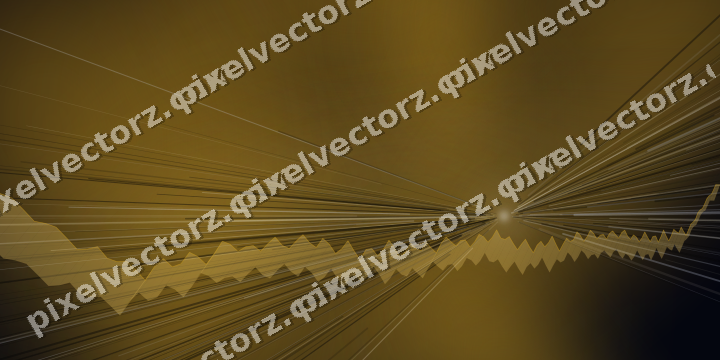 Glowing neon chart background in amber and blue