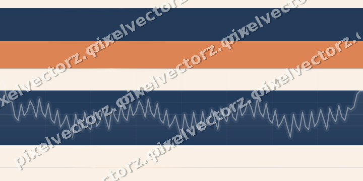 Glowing neon chart background in dark blue and orange