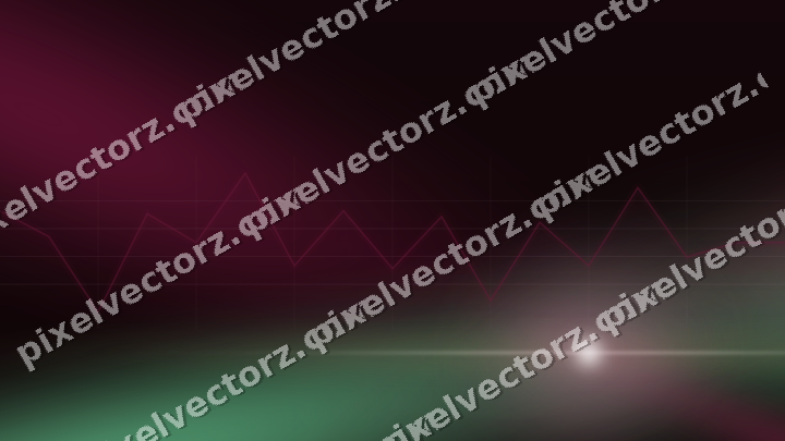 Glowing neon chart background in pink and green