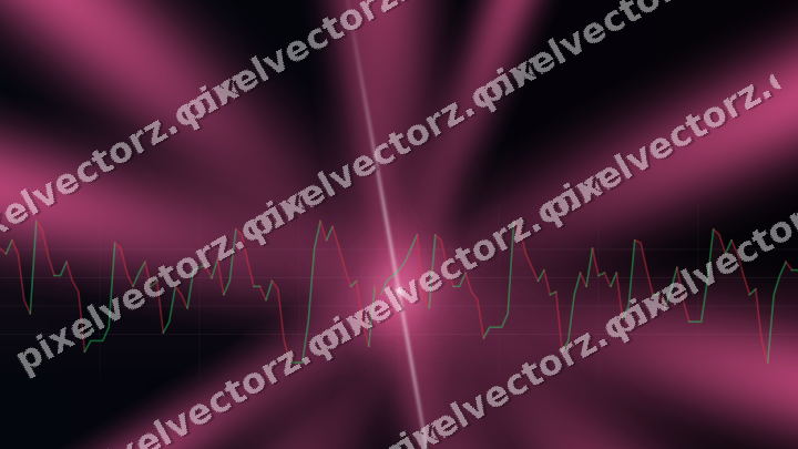 Glowing neon chart background in pink and blue