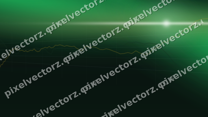 Glowing neon chart background in green and amber