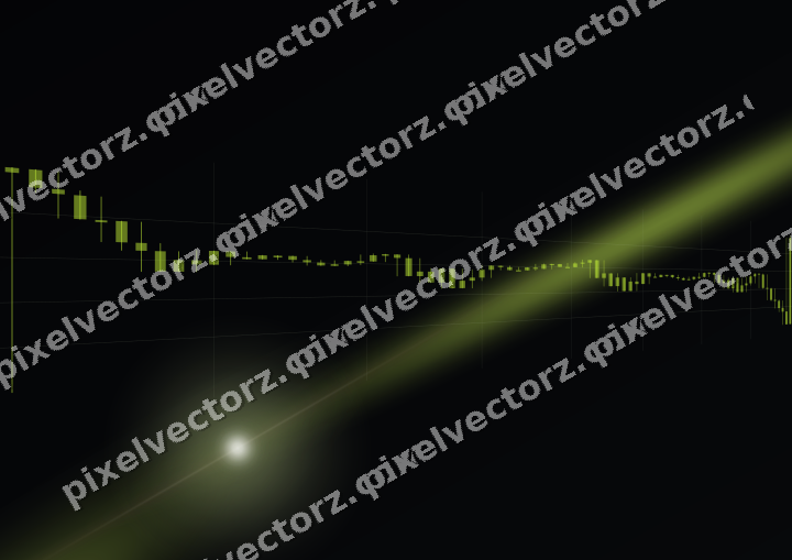 Glowing neon chart background in lime and amber