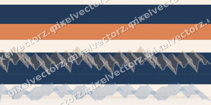 Glowing neon chart background in blue and orange