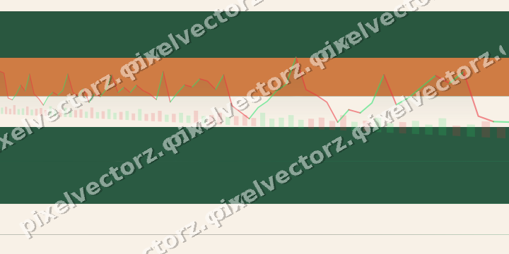 Glowing neon chart background in green and orange