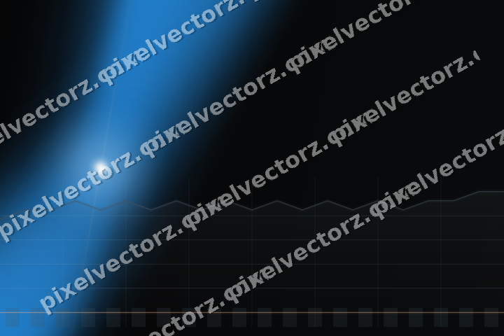 Glowing neon chart background in blue and orange