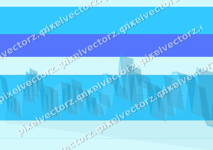 Glowing neon chart background in cyan and teal