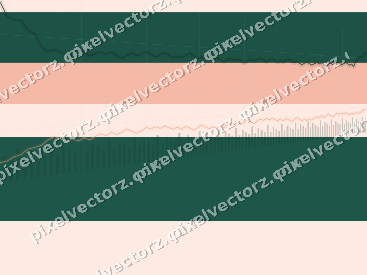 Glowing neon chart background in dark green and orange