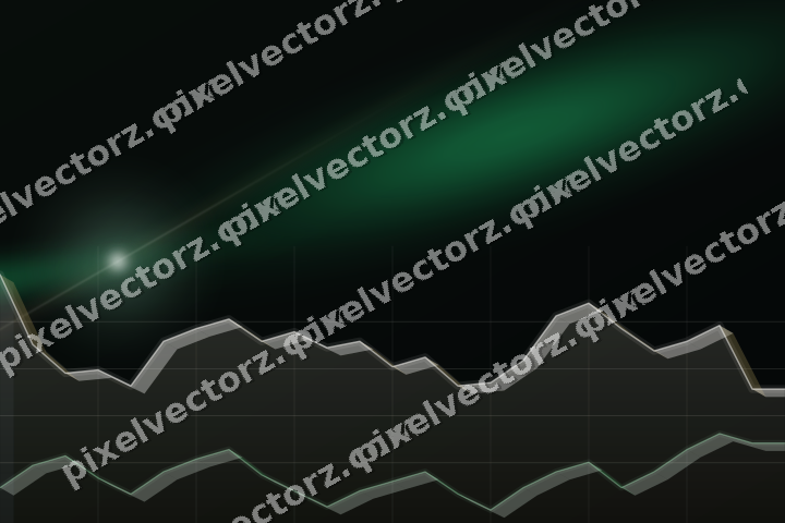 Glowing neon chart background in green and amber