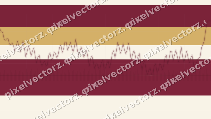 Glowing neon chart background in dark pink and amber