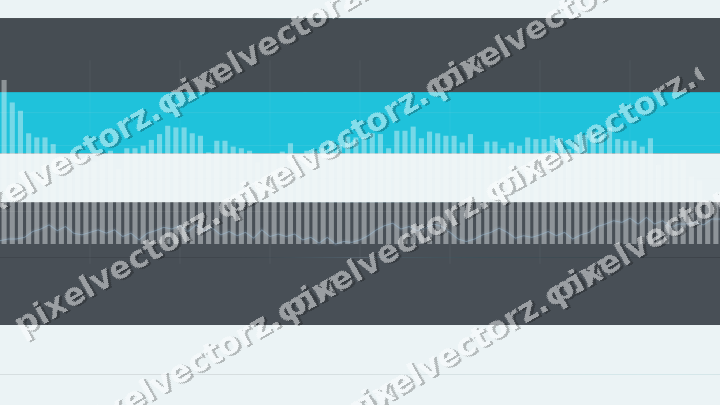 Glowing neon chart background in teal and pale cyan