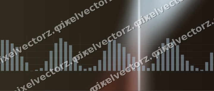 Glowing neon chart background in cyan and red