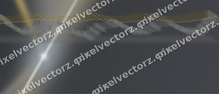 Glowing neon chart background in amber and grey