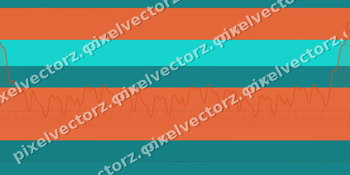 Glowing neon chart background in orange and teal