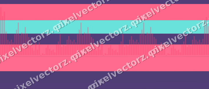 Glowing neon chart background in pink and amber