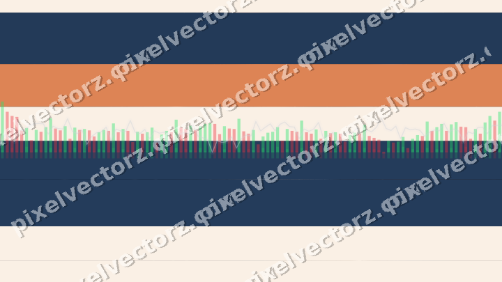 Glowing neon chart background in blue and orange