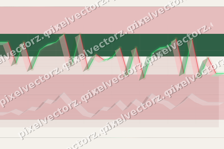 Glowing neon chart background in red and green