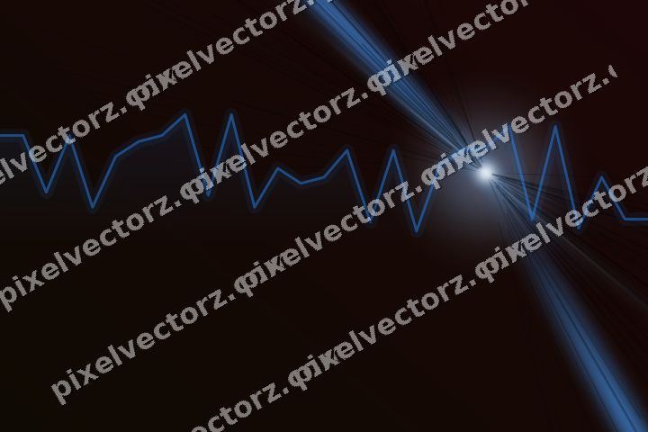 Glowing neon chart background in blue and red