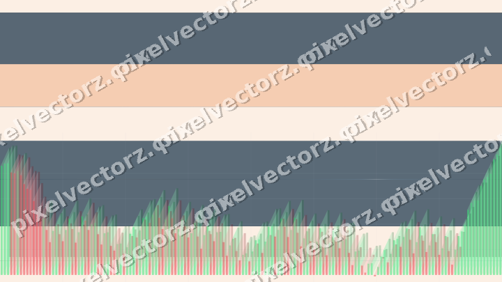 Glowing neon chart background in blue and orange