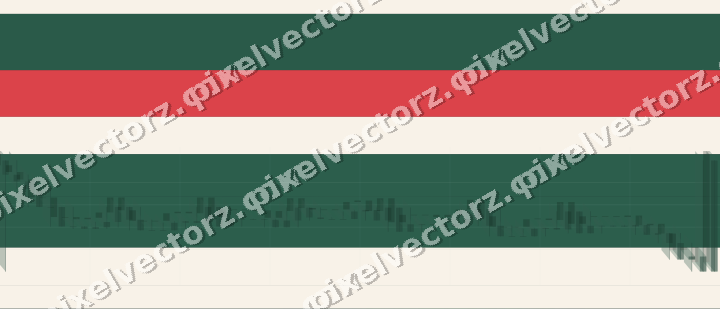Glowing neon chart background in dark green and red