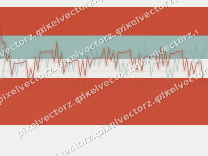 Glowing neon chart background in red and orange