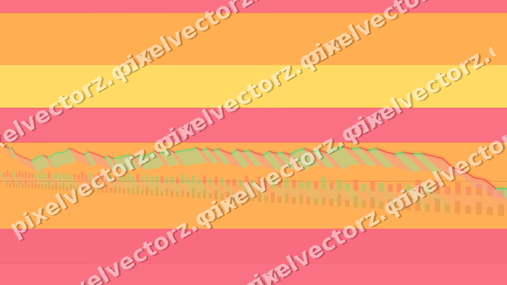 Glowing neon chart background in orange and amber
