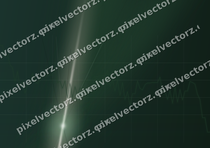 Glowing neon chart background in dark green and red