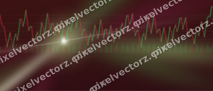 Glowing neon chart background in dark lime and dark pink