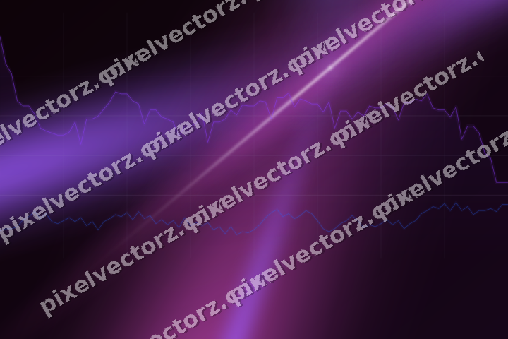 Glowing neon chart background in purple and blue