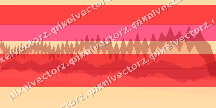 Glowing neon chart background in red and orange