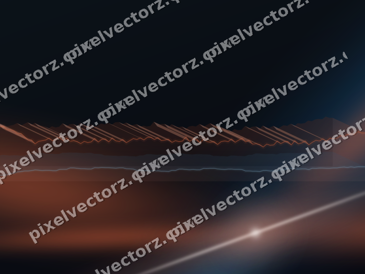 Glowing neon chart background in orange and cyan