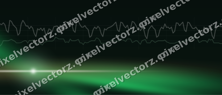Glowing neon chart background in green and amber