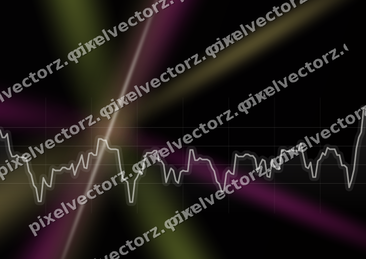 Glowing neon chart background in magenta and lime