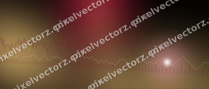 Glowing neon chart background in pink and red