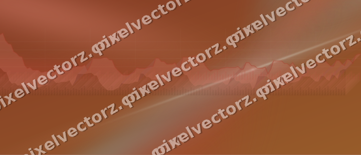 Glowing neon chart background in red and orange