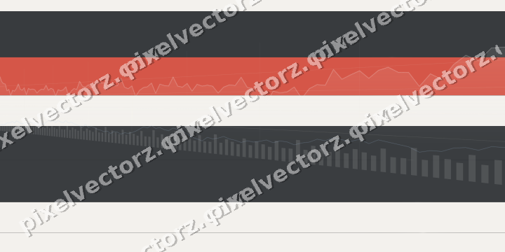 Glowing neon chart background in red and pale amber