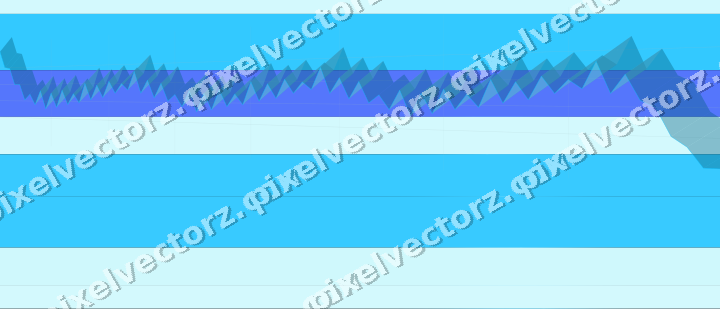 Glowing neon chart background in cyan and teal