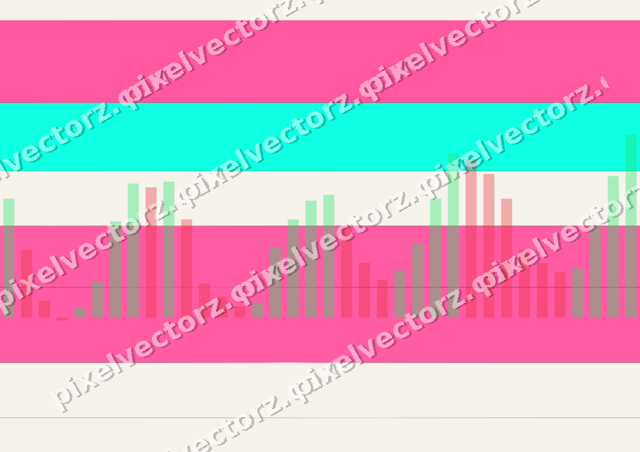 Glowing neon chart background in pink and orange
