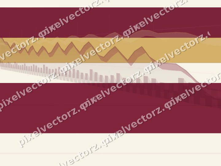 Glowing neon chart background in dark pink and amber