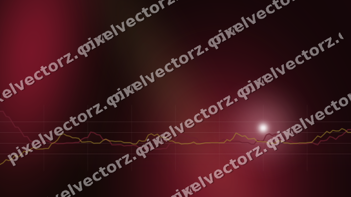 Glowing neon chart background in pink and red