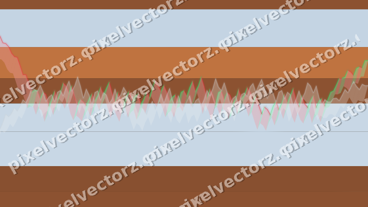 Glowing neon chart background in blue and orange