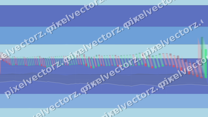 Glowing neon chart background in blue and cyan